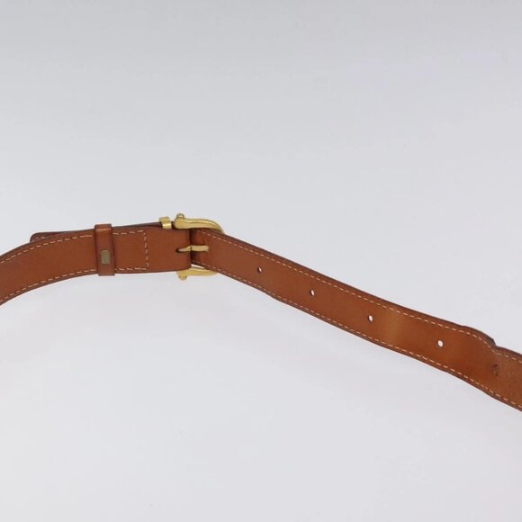 CELINE Macadam Canvas Shoulder Bag PVC Leather Brown Gold Auth sw497 - Picture 9 of 16